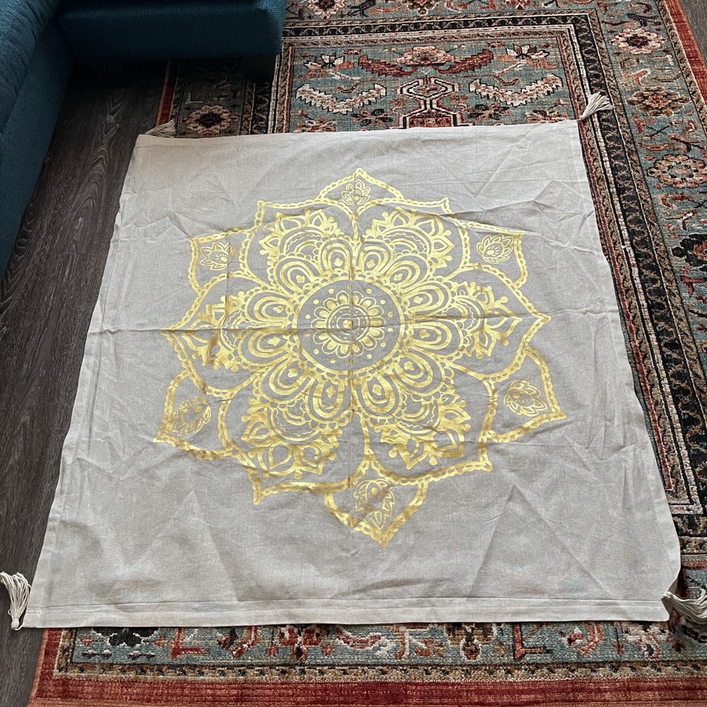 Pottery Barn gold Mandala Tapestry